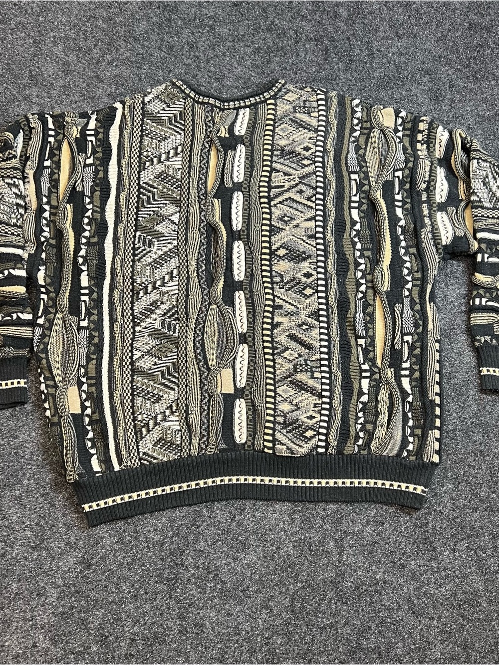 Croft & Barrow Coogi Inspired Sweater XXL Vintage Textured Cosby Knit - Picture 6 of 7